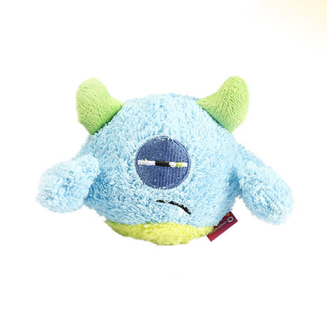 Fluffy Squeaker Monster Ball Toy - Paws Discovery