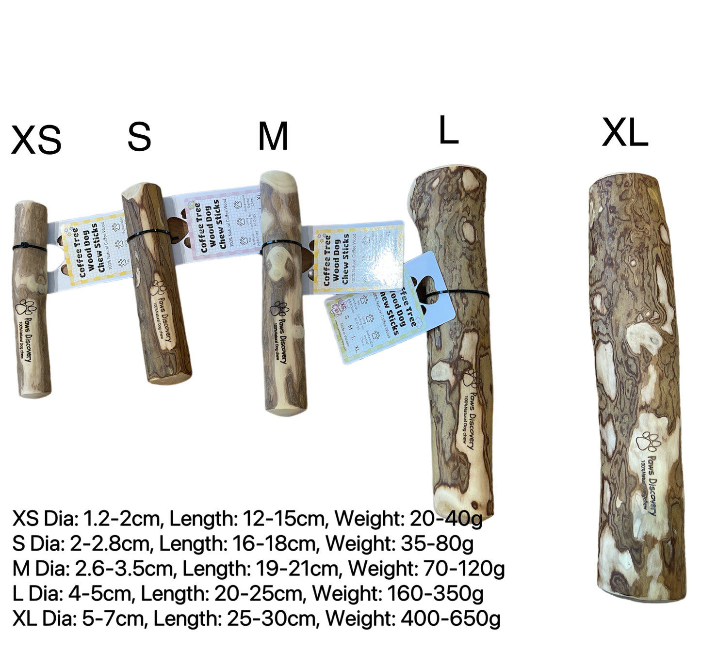 Coffee Wood Dog Chew Stick - Paws Discovery