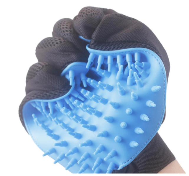 Long Hose Handheld Pet Shower Set with Massaging & Grooming Glove - Paws Discovery