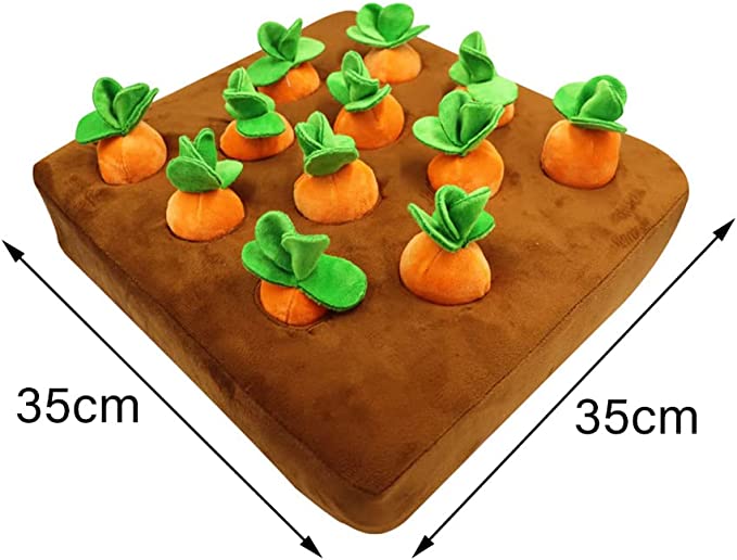 Carrot Plush Snuffle Interactive Training Toy - Paws Discovery