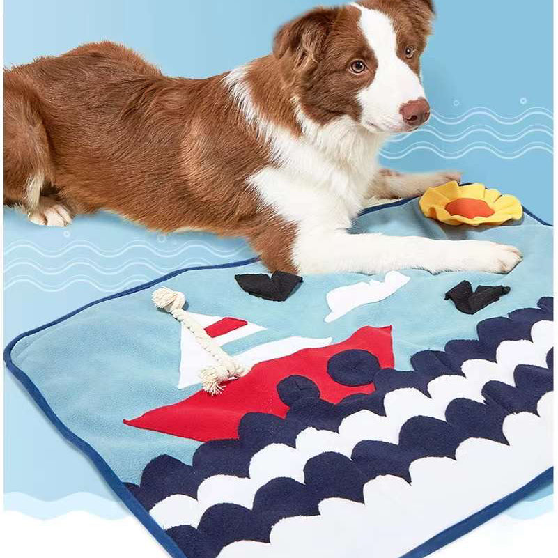 Navy Snuffle Mat Interactive Training Toy - Paws Discovery