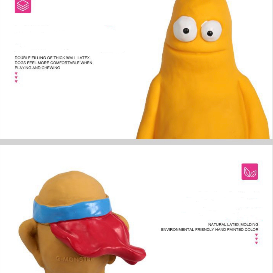 Non-Toxic Latex Squeaker Monster Toy - Paws Discovery