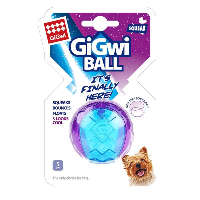 GiGwi TPR Squeaky Ball Dog Toy - Paws Discovery