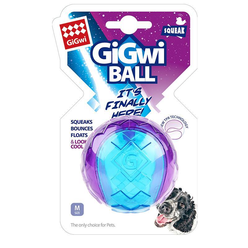 GiGwi TPR Squeaky Ball Dog Toy - Paws Discovery