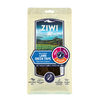 ZIWI Peak Dog Treat Lamb Green Tripe 80g - Paws Discovery 