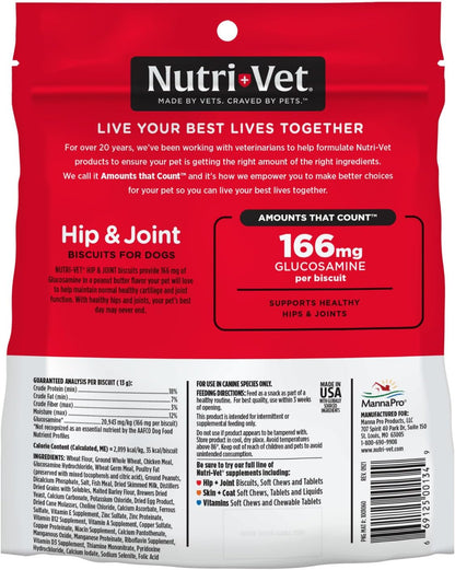 Nutri-Vet Hip & Joint Biscuits Dogs Regular Strength 19.5oz