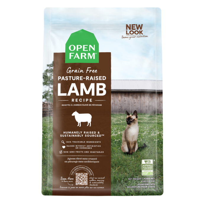 Open Farm Cat Kibble Pasture-Raised Lamb Grain-Free 4 lb