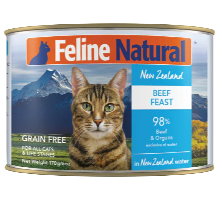 Feline Natural Beef Feast Can 170g - Paws Discovery 