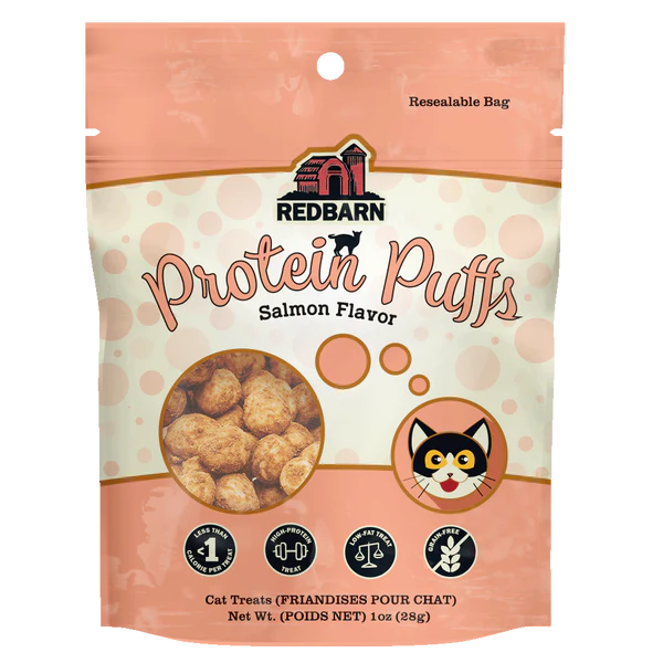 Protein Puffs Salmon Cat Treats 1oz/28g - Paws Discovery 