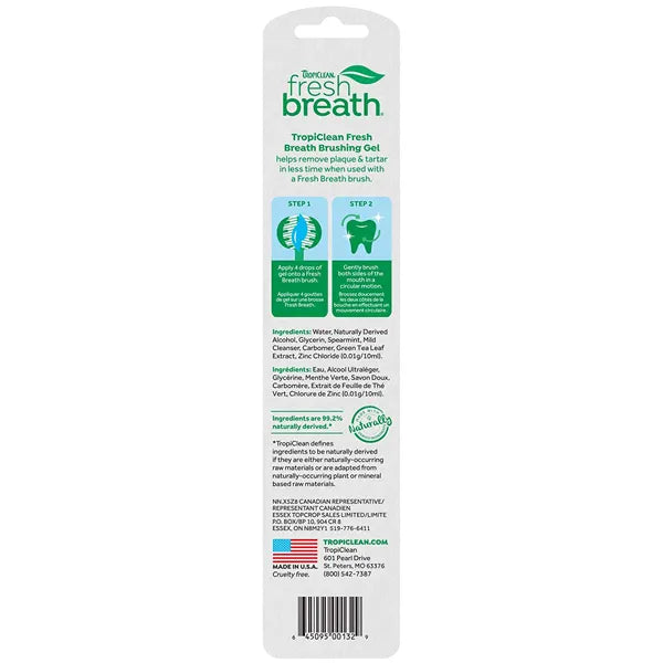 TropiClean Fresh Breath Clean Teeth Brushing Gel - Paws Discovery 