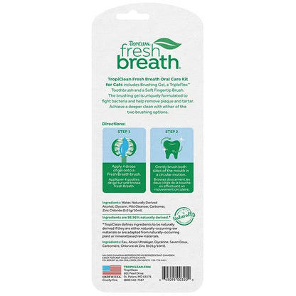 Tropiclean Fresh Breath Oral Care Kit for Cats