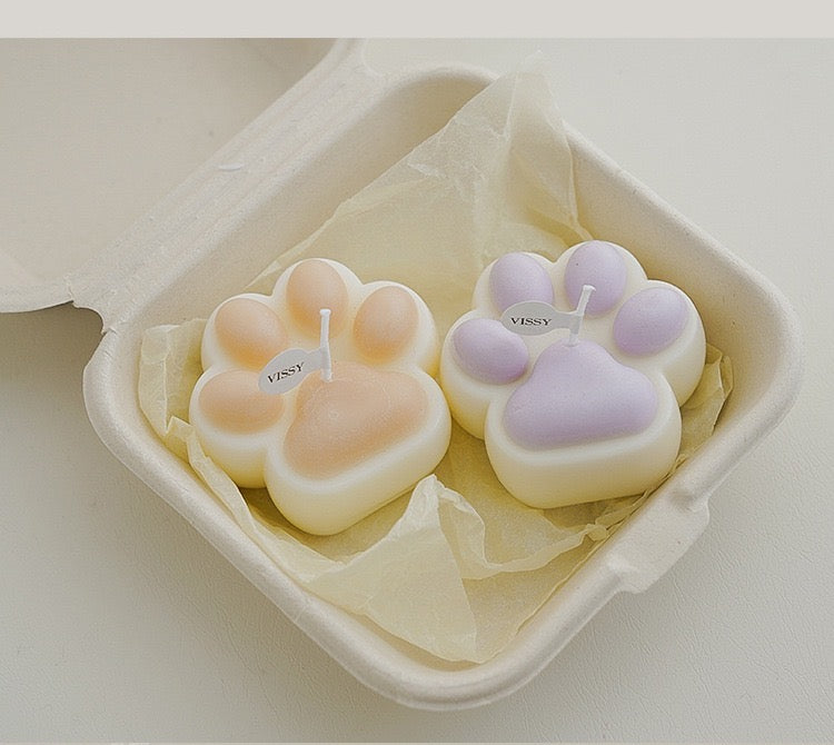 Hand Made Paw Print Scented Candle