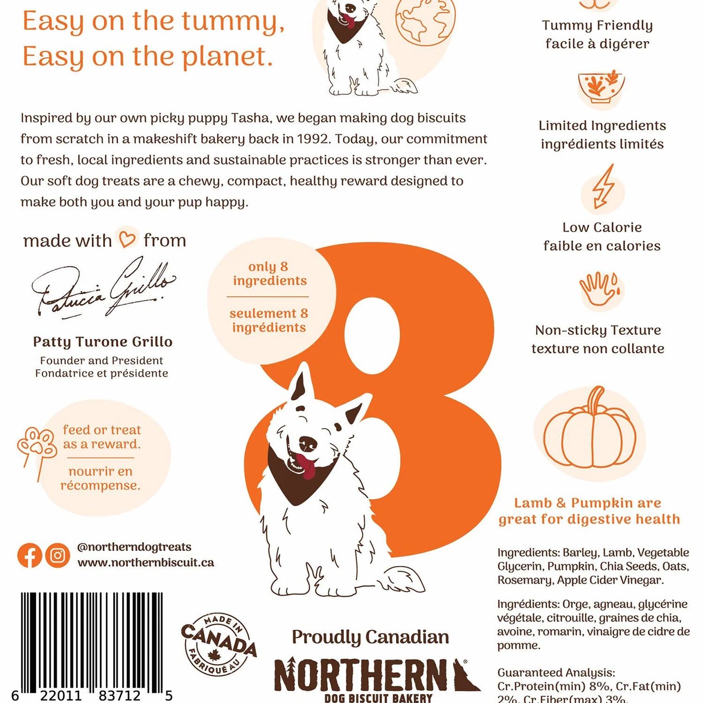 Northern Biscuit Soft Treats for Dogs Lamb + Pumpkin