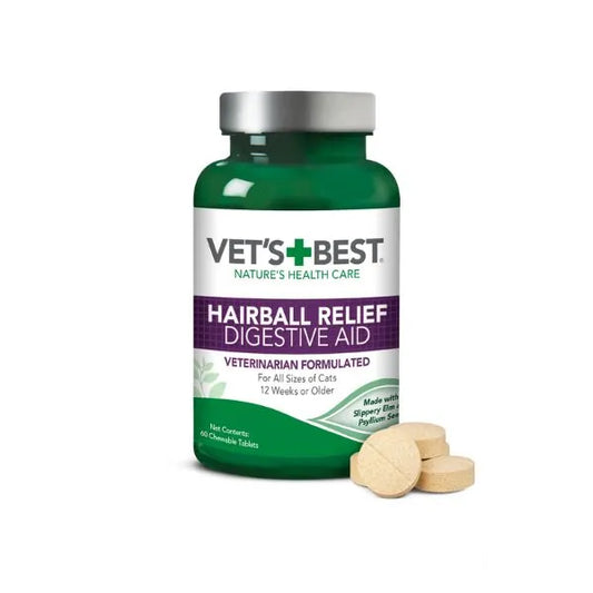 Vet's Best Hairball Relief Tablets for Cats - Paws Discovery 