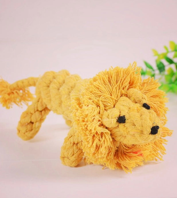 Hand made dog chew toy lion
