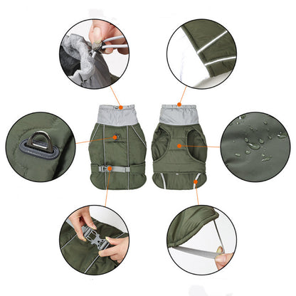 Winter Fleece Vest with D Ring - Paws Discovery 