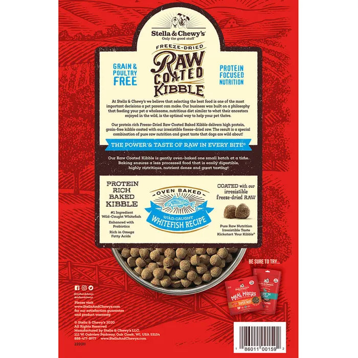 Stella & Chewy's Raw Coated Dog Kibble - Wild Caught Whitefish