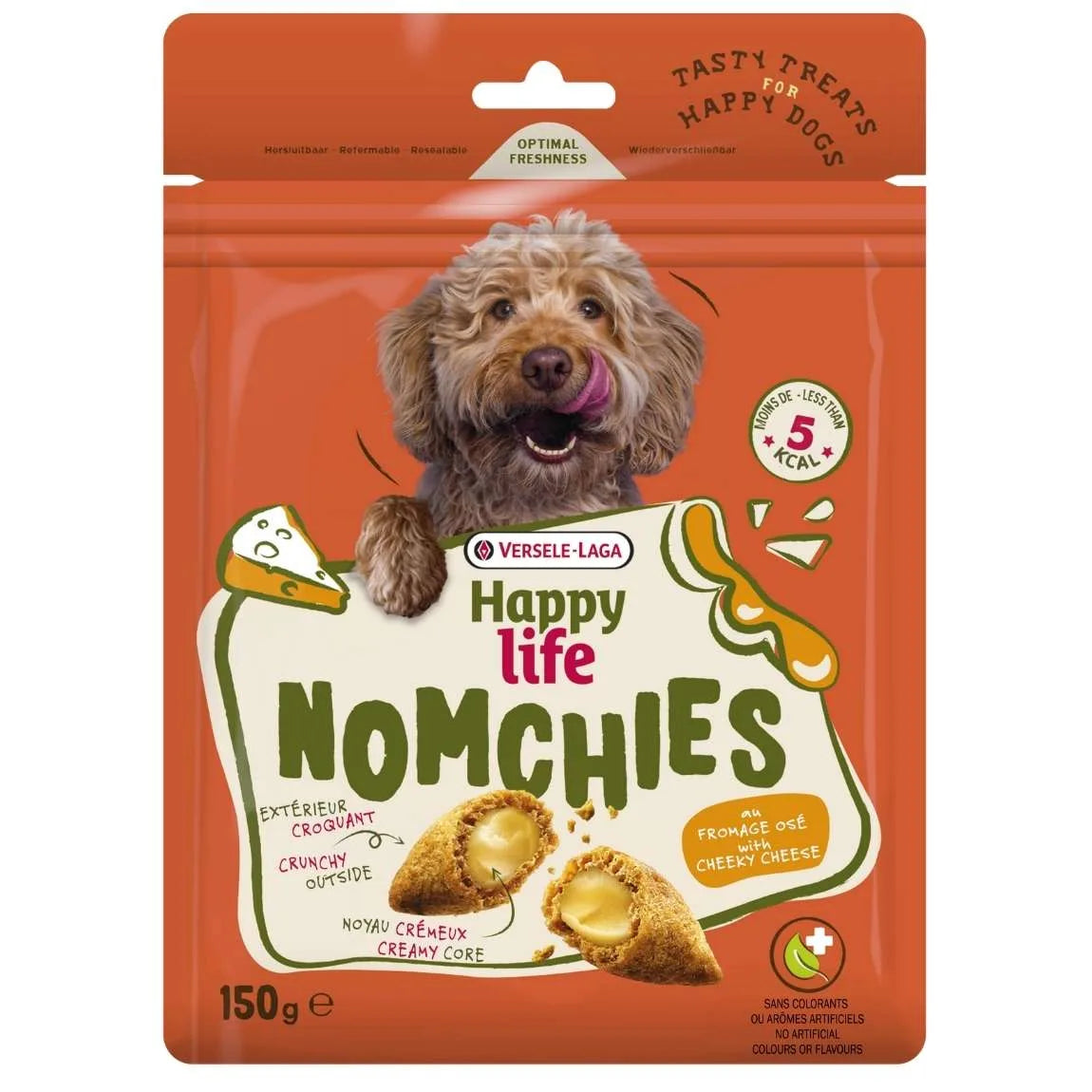 Vessels-Laga Happy Life Nomchies Cheese Flavour Dog Treats 150g