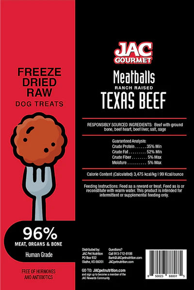 Freeze Dried Texas Beef MeatBalls - Paws Discovery 