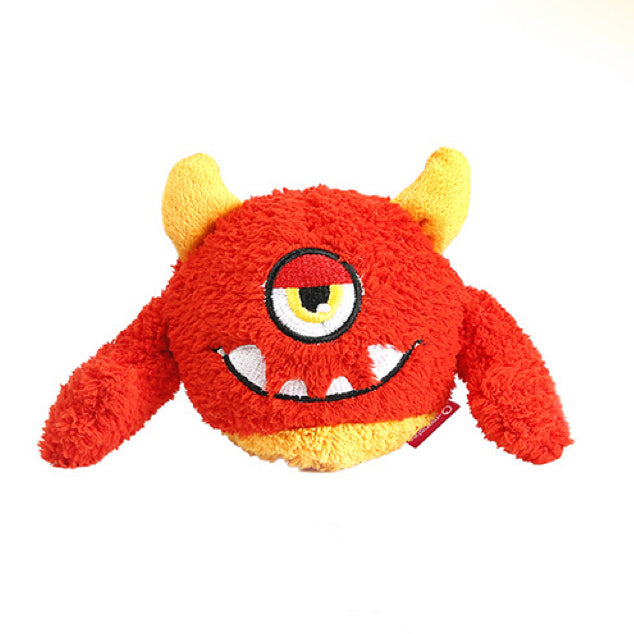Fluffy Squeaker Monster Ball Toy