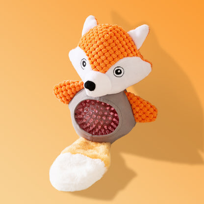 Squeaky Plush Toy with Spiky Ball For Dogs and Cats