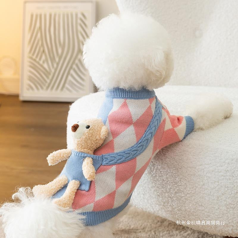 Sleeve Sweater with Removable Pocket Bear
