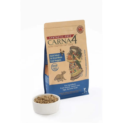 Carna4 Hand Crafted Cat Food Chicken 2 lb - Paws Discovery 