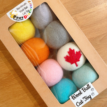 Pure Wool Ball Cat Toys - Paws Discovery 