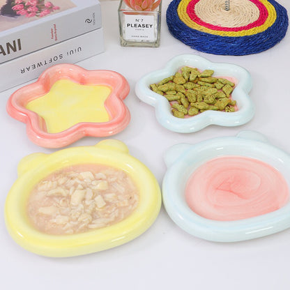 Hand Paint Ceramic Pet Dish - Paws Discovery 