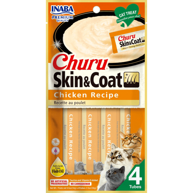 Inaba Churu Purées Skin & Coat Chicken Recipe
