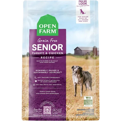 Open Farm Dog Gain Free Senior Turkey&Chicken 4 lb - Paws Discovery 