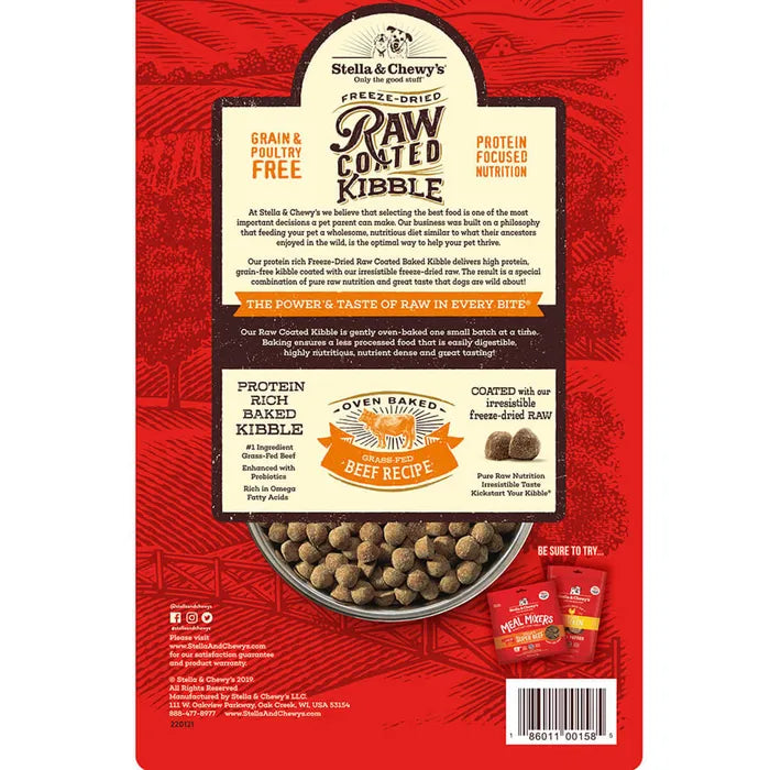 Stella & Chewy's Raw Coated Kibble - Grass-Fed Beef Recipe