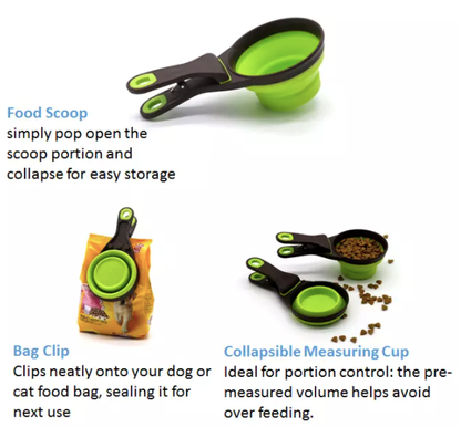 Collapsible Measuring Cup with Bag Clip - Paws Discovery 