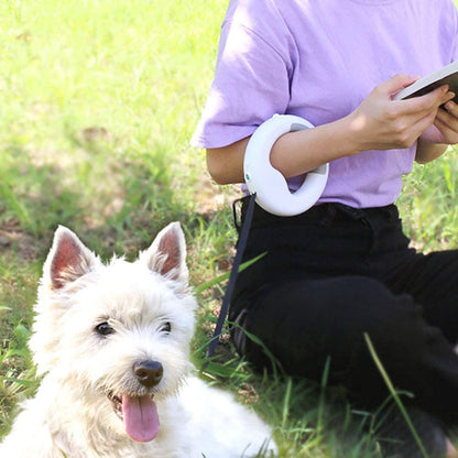 USB Charging Retractable Dog Leash with LED Light - Paws Discovery 