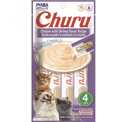 Inaba Churu Purées - Chicken with Shrimp Recipe - Paws Discovery 