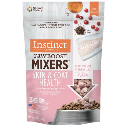Instinct Cat Raw Boost FD Mixers Skin & Coat 5.5 oz - Paws Discovery 