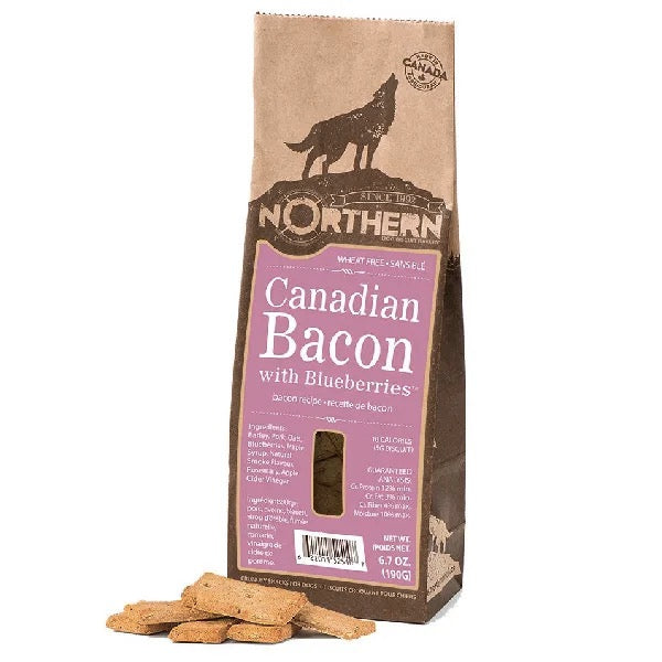 Northern Biscuit Wheat Free Bacon with Blueberry Dog Treats - Paws Discovery 