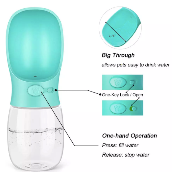 Wide Mouth Pet Travel Water Bottle