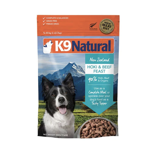 K9 Natural-Freeze Dried Hoki & Beef Feast 500g Dog Food