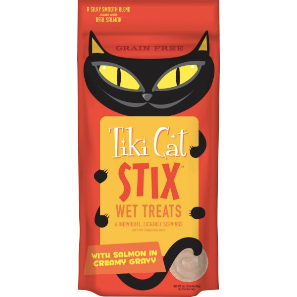 Tiki Cat Stix Wet Treats GF Salmon in Gravy 3 oz