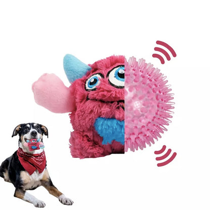 Fluffy Squeaker Monster Ball Toy - Paws Discovery 