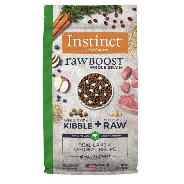 Instinct Dog Raw Boost Whole Grain Recipe Lamb & Oatmeal 4.5 lb