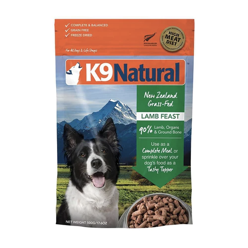 K9 Natural-Freeze Dried Lamb Fest 500g Dog Food