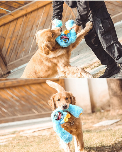 Fluffy Squeaker Monster Chew Toy - Paws Discovery 