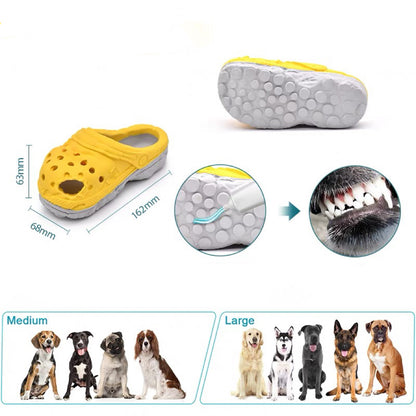 Slipper-Natural Rubber Dog Toy for Aggressive Chewers - Paws Discovery 