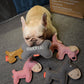 Cowhide Leather Squeaker Chewing Teething Toy For Pet
