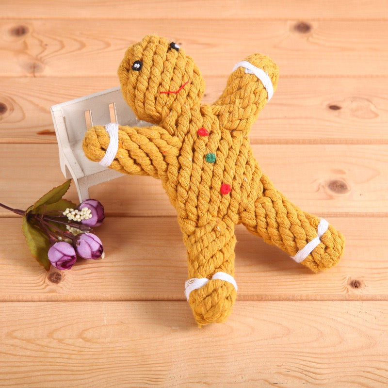 Gingerbread Man dog chew toys