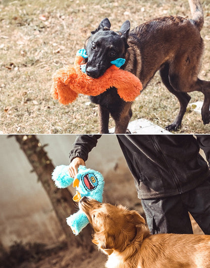 Fluffy Squeaker Monster Chew Toy - Paws Discovery 