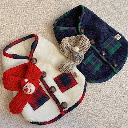 Christmas Fleece Vest with Scarf - Paws Discovery 