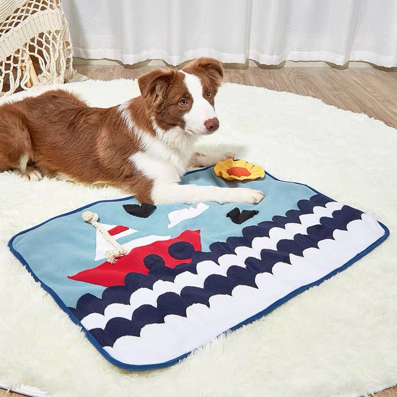 Navy Snuffle Mat Interactive Training Toy